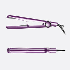 2-in-1 Spiral Heating Hair Straightener & Curling Iron with 4-Grade Temperature Control and Heat Insulation