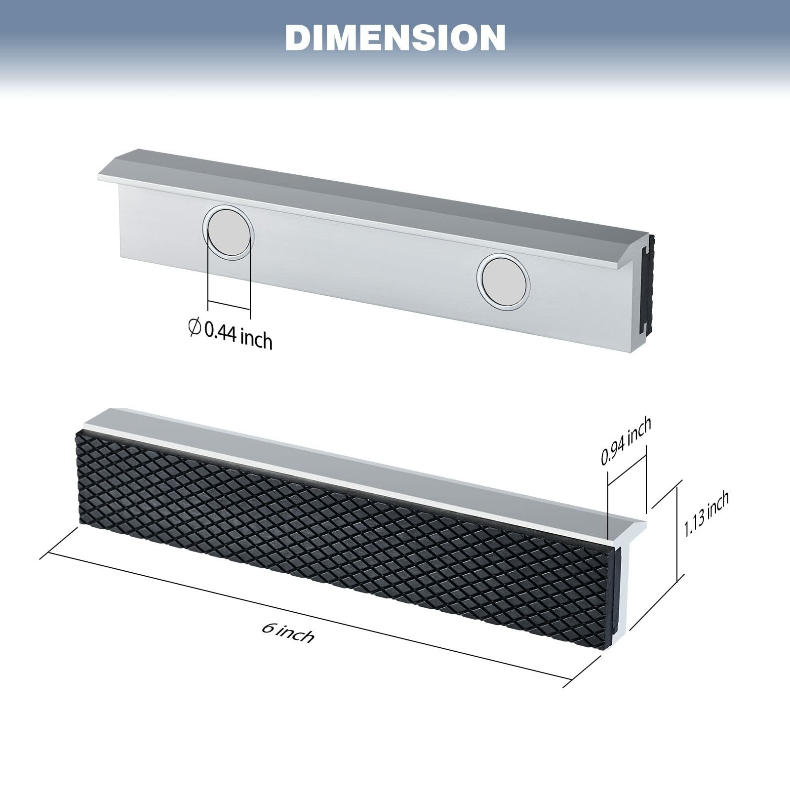 2pcs Universal Soft Vice Jaw Pads with Strong Rare Earth Magnets