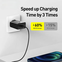 20W USB-C PD Fast Charger EU Plug for iPhone, Xiaomi, Huawei, Samsung