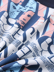 4-teiliges Set mit elastischen, atmungsaktiven Boyshorts für Herren mit mittlerer Taille und Aufdruck