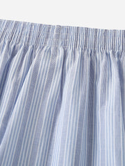 Herren-Boxershorts aus 100 % Baumwolle, bunt, gestreift, lockere Passform, elastischer Bund, atmungsaktiv