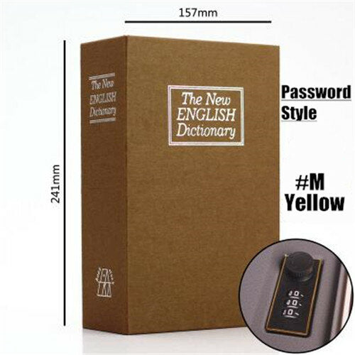 Kid Gift Dictionary Mini Safe Box - Hidden Secret Security Safe with Key Lock for Money, Jewelry, and Certificates