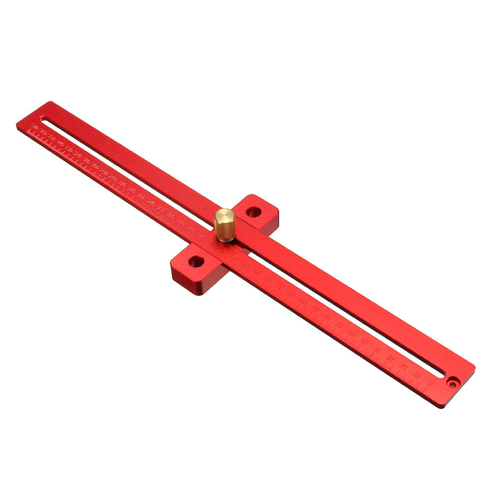 Aluminum Alloy T-Type Scribing Ruler for Woodworking - 170/270/370mm Marking Tool