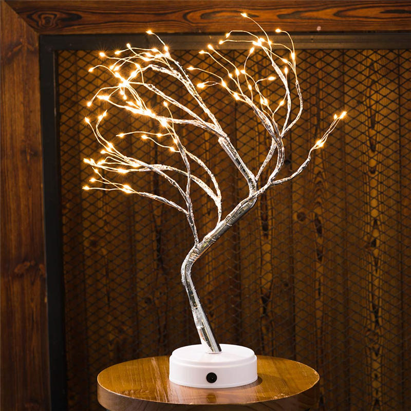 108 LED USB Copper Wire Firefly Tree Touch Control Night Lamp - Christmas String Light Holiday Decoration