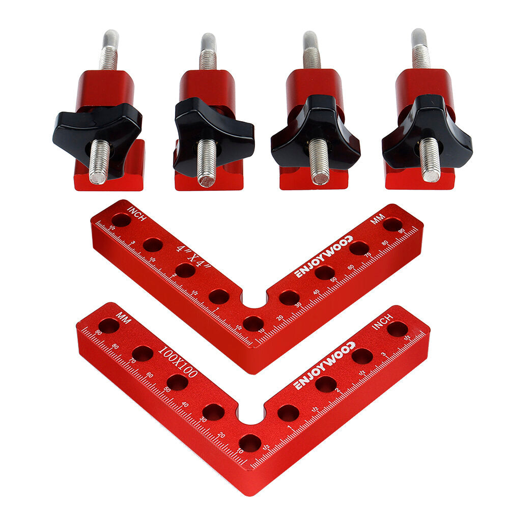 6PCS Right Angle Clamps - 90 Degree Woodworking Square Tool for Precision Splicing