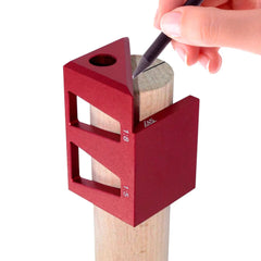 Multifunctional 45/90 Degree Woodworking Square & Center Scriber - Aluminum Alloy