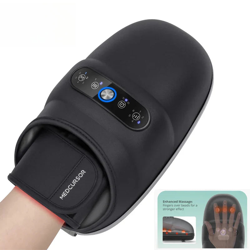 Wireless Electric Hand Massager with Air Compression, Hot Compress for Arthritis and Muscle Relaxation Updated version