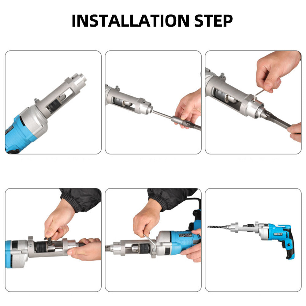 Durable Cast Aluminum Square Hole Drill Bit Adapter - Easy Installation & Precise Fit