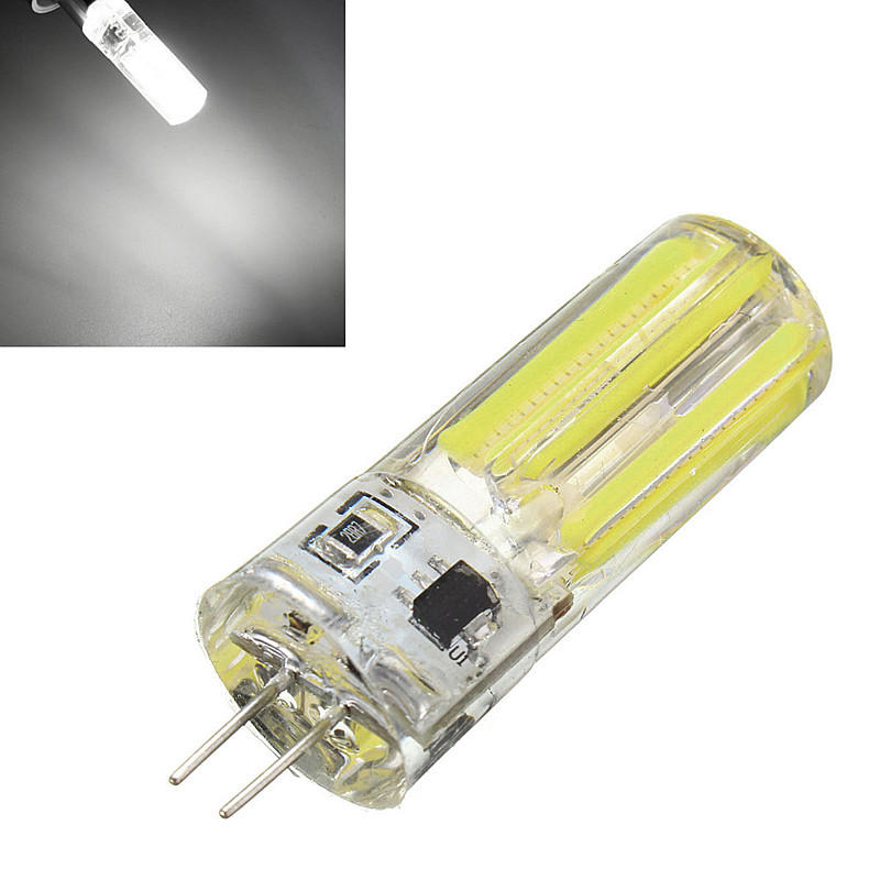 Dimmable G4 G9 5W LED COB Light Bulb - Silicone, Warm White/Pure White, Chandelier Lamp, AC220V