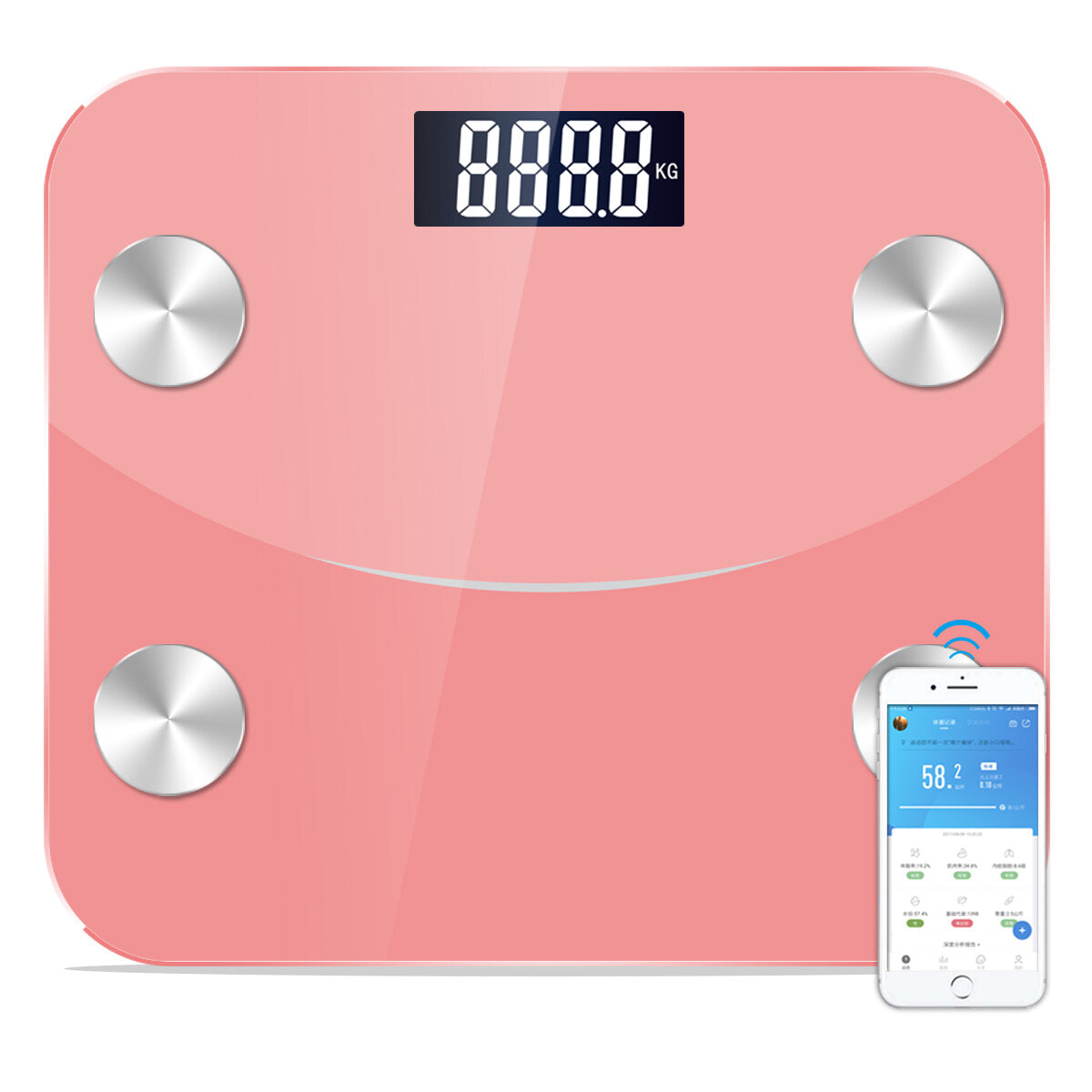 Smart Wireless Body Fat Scale App: Track Weight, Body Fat, Water, Muscle Mass, BMI, Bone Mass, Visceral Fat