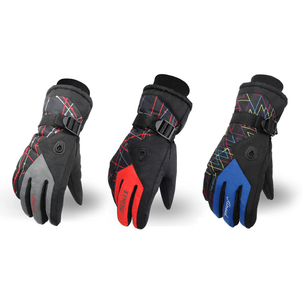 Winter Warm Velvet Touch Screen Waterproof Windproof Gloves for Riding, Cycling, Skiing, Climbing