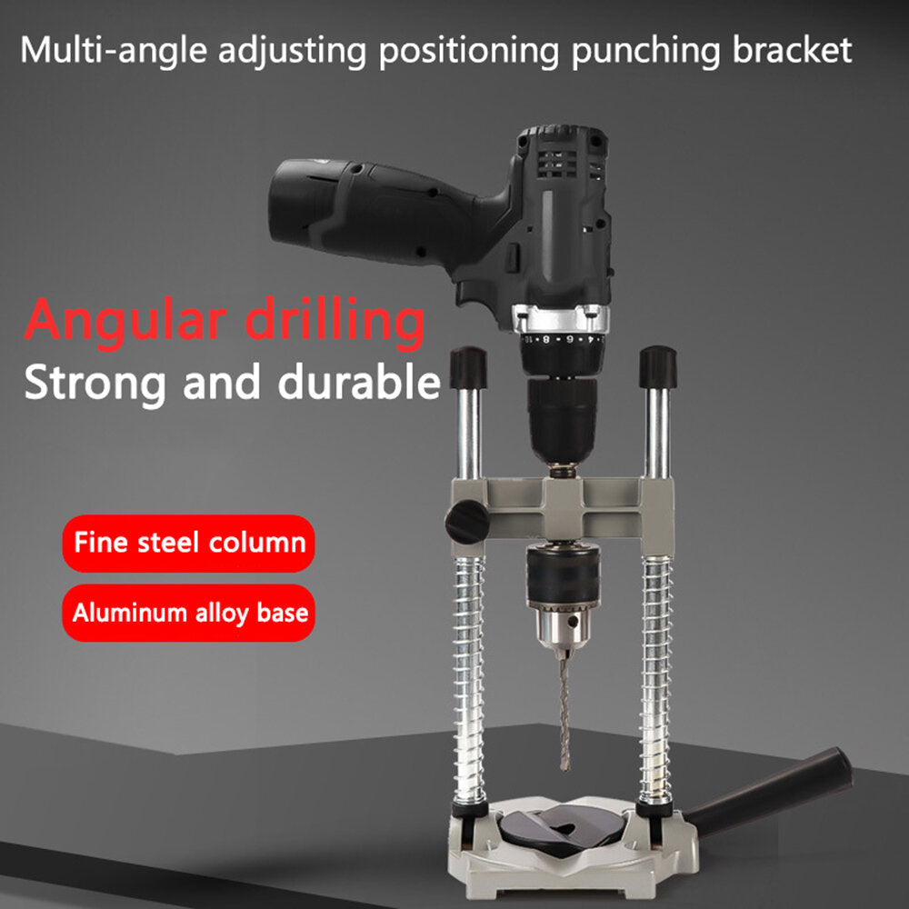 Versatile Drill Stand for Woodworking Enthusiasts  Multi-Angle Hole Puncher  Mini Drill  Hammer Holder