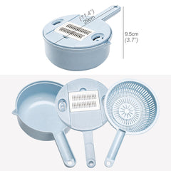 Multifunctional Manual Vegetable Fruit Potato Cutter Chopper Slicer Set - Stainless Steel Kitchen Tools