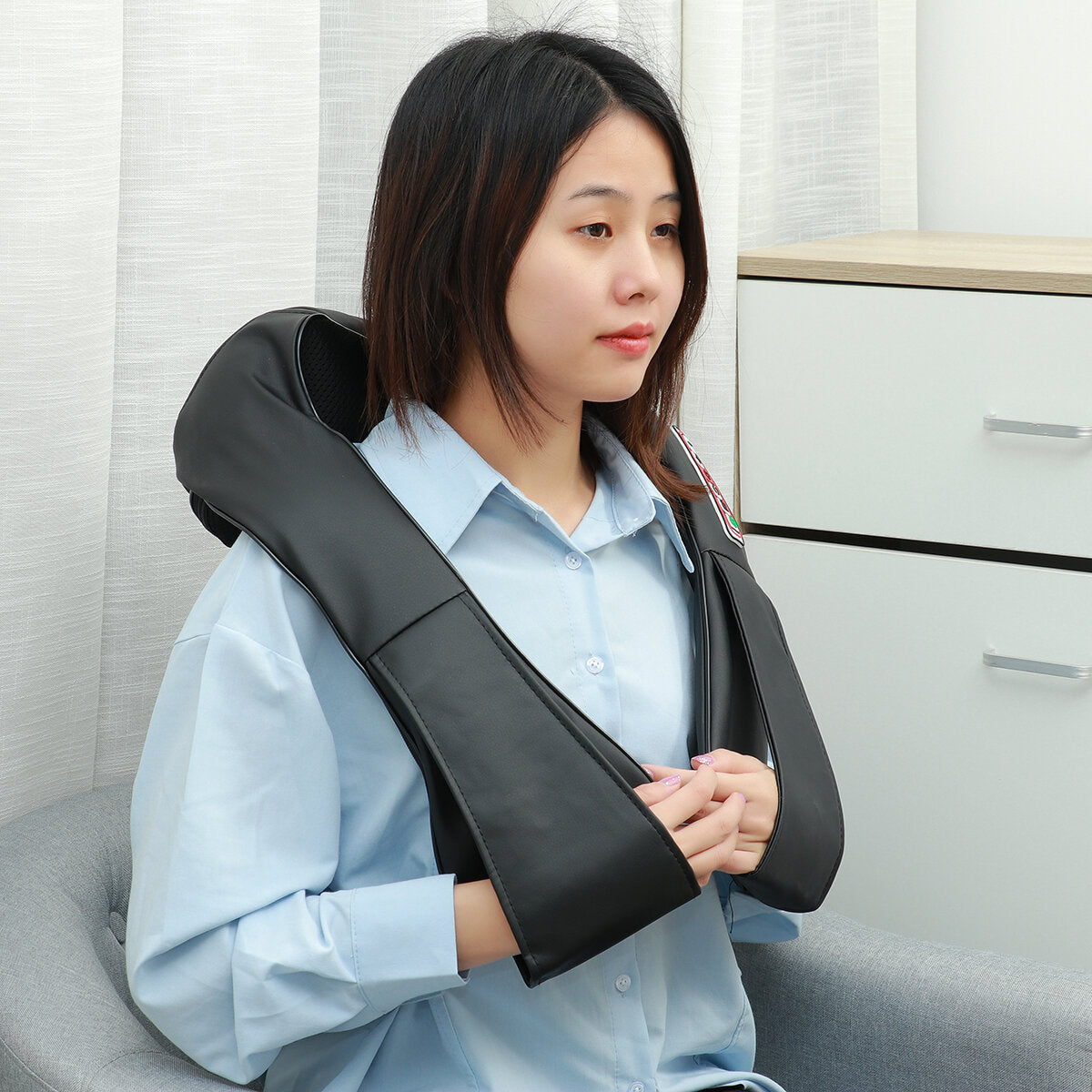 8-Head Infrared 3D Neck & Shoulder Massager with Electrical Knock Back Function