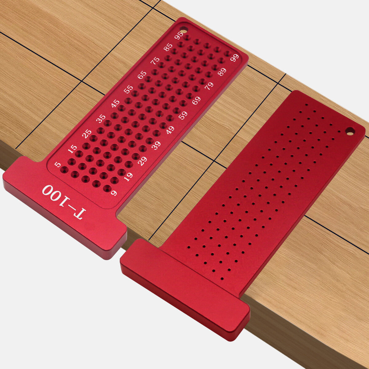 Precision T-Ruler for Woodworking - T-Type Scriber, Metric/Inch, 100mm/4in
