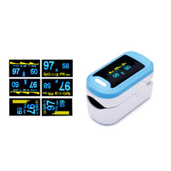 Portable Finger-Clamp Pulse Oximeter Monitor - SpO2 Blood Oxygen Saturation Measurement Device