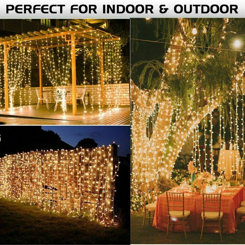 200 LED USB Remote Curtain Lights - Colorful Fairy Window Lamp for New Year Decor