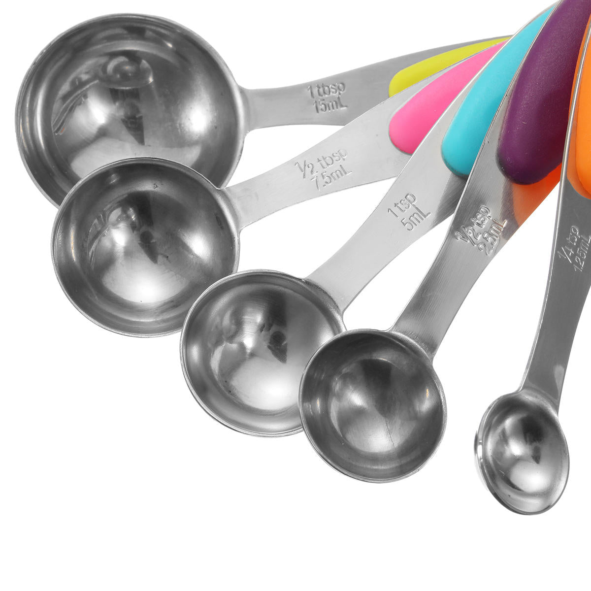 10-Piece Stainless Steel Measuring Cups & Spoons Set - Kitchen Tools for Baking & Cooking