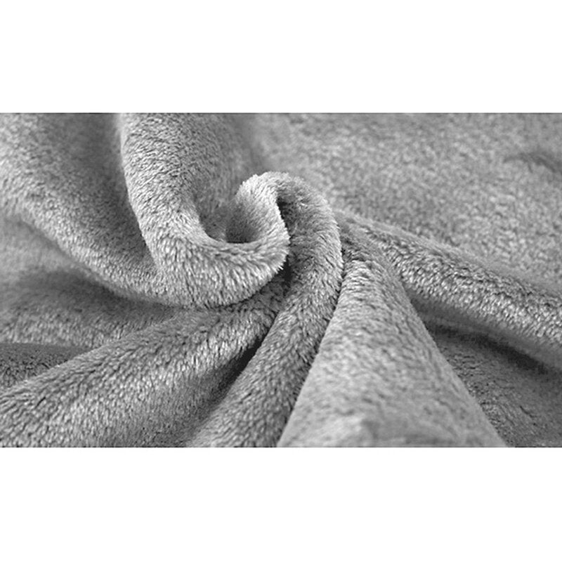 Men's Thick Flannel Sleepwear Pants - Warm Solid Color for Autumn and Winter