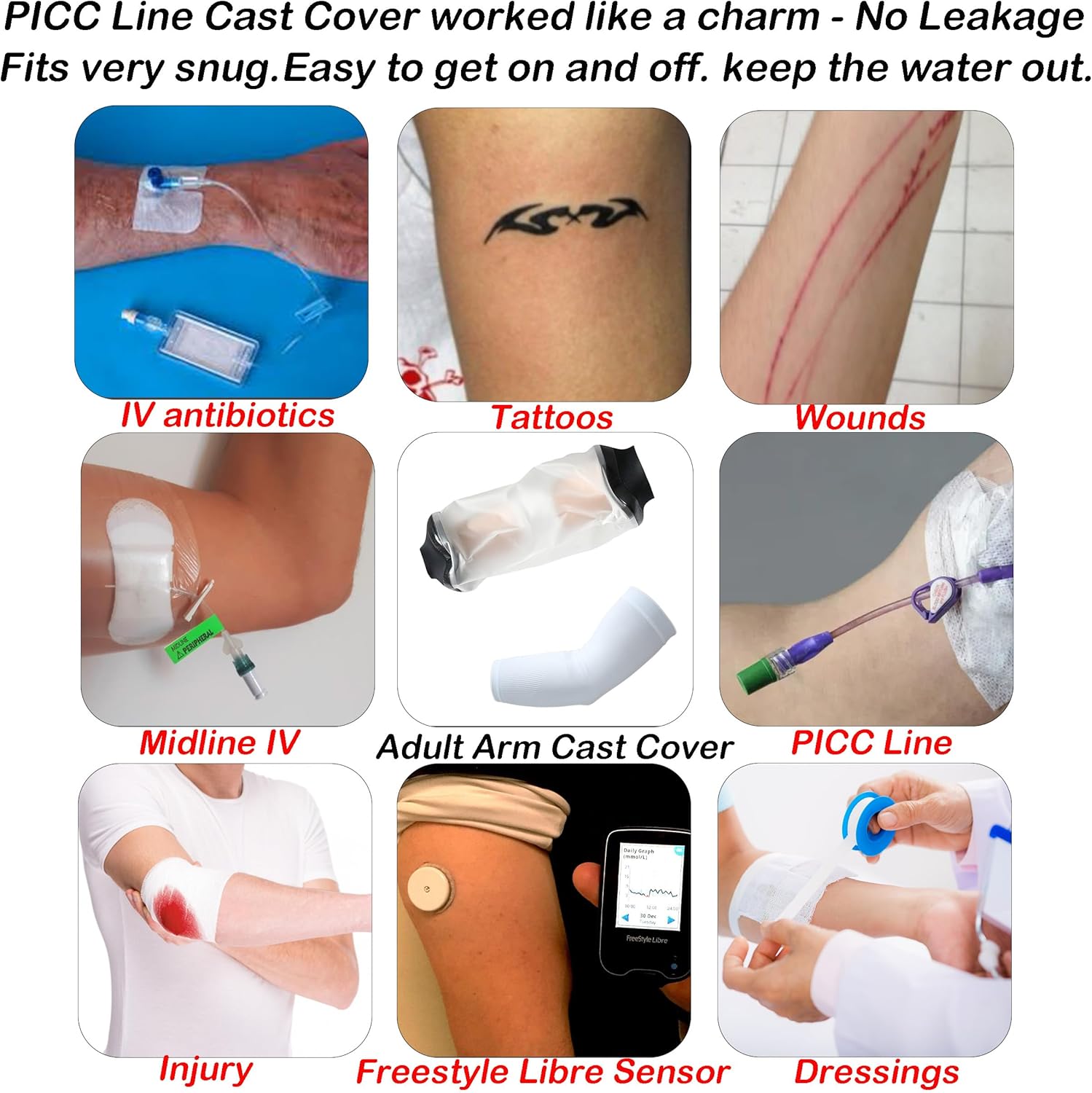 Waterproof Arm Shower Cover - Chemotherapy & Wound Protection Sleeve for Safe Showering