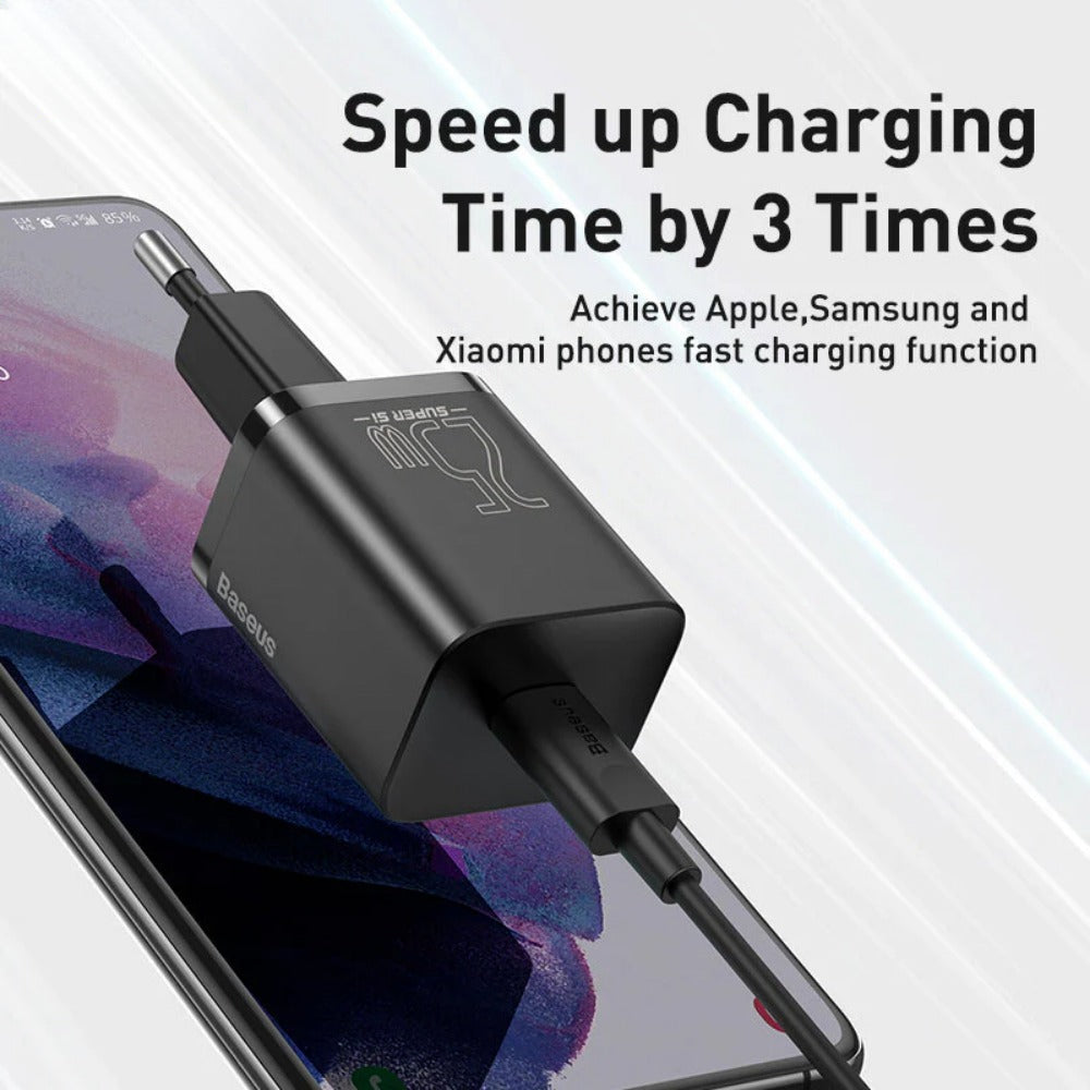 25W USB-C PD3.0 QC3.0 Fast Charger EU Plug for iPhone, Xiaomi, Samsung, Huawei