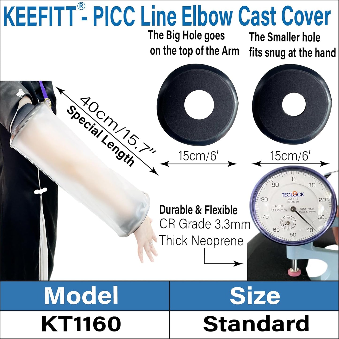 Waterproof Arm Shower Cover - Chemotherapy & Wound Protection Sleeve for Safe Showering