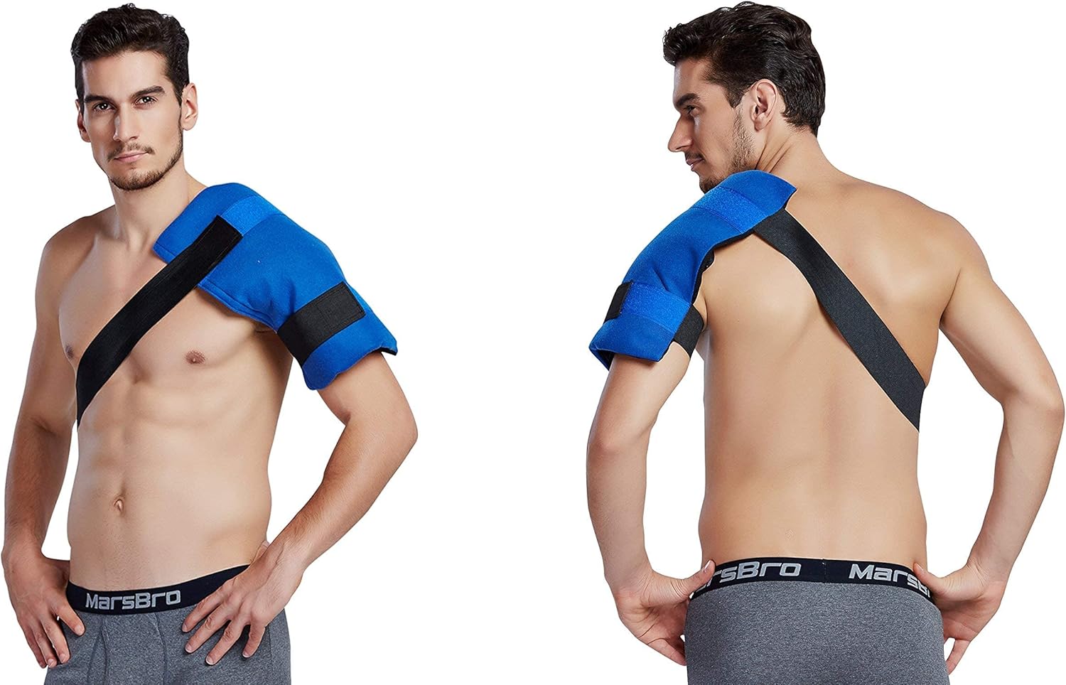 Large Flexible Gel Ice Pack & Wrap with Straps for Hot/Cold Therapy - Pain Relief for Shoulder, Back, Knee, and Hip