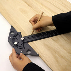 600mm Aluminum Woodworking Scriber T Square - Angle Lock Marking Ruler