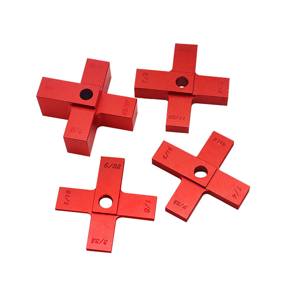 4-Piece Woodworking Cross Height Gauge Measurement Tool Set