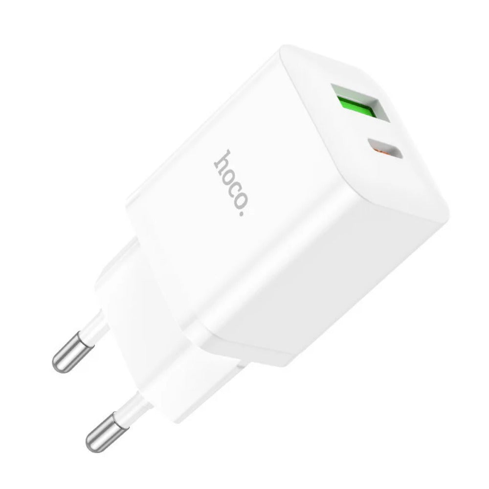 20 W Dual Port USB PD+QC3.0 Schnellladegerät EU-Stecker für iPhone, iPad, Huawei, Xiaomi