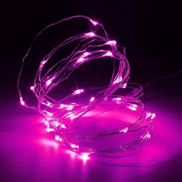 10M 100 LED Battery-Powered Waterproof Silver Wire Fairy String Lights for Christmas Party Decor