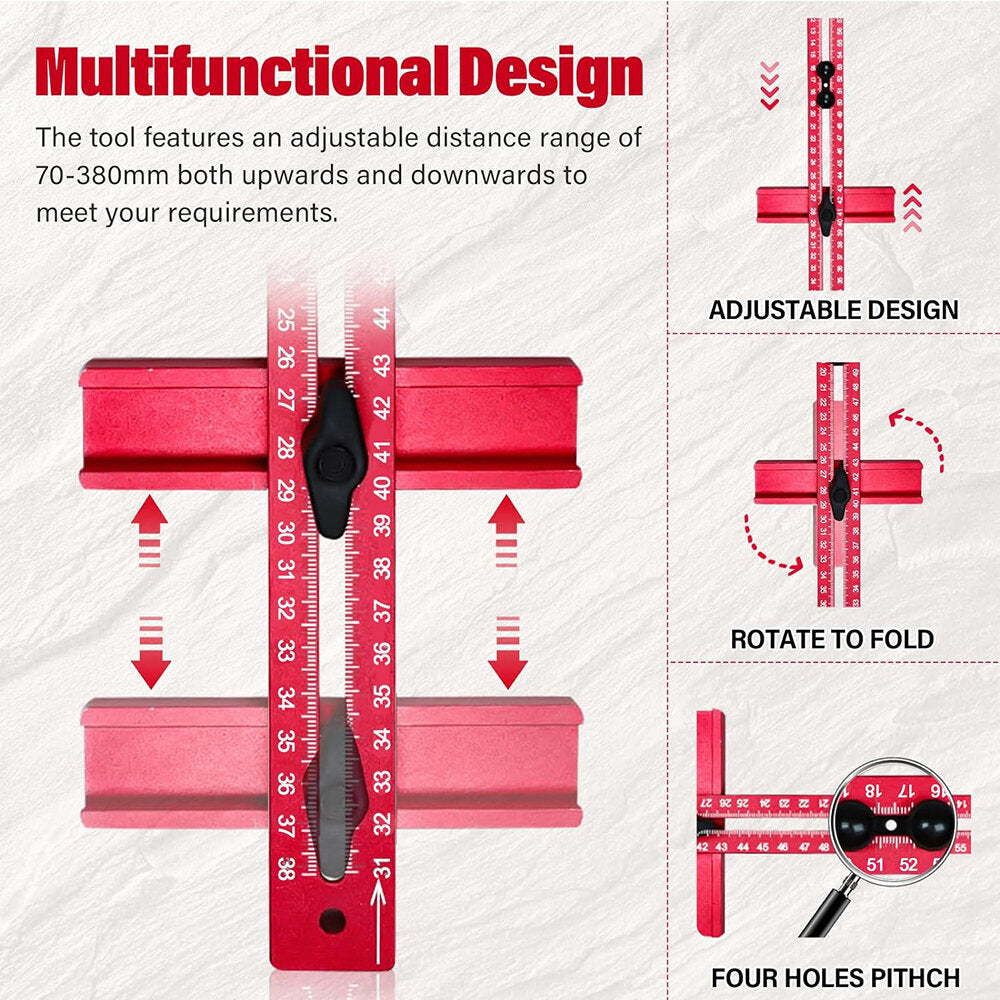 4-in-1 Router Milling Tool: Dual Unit Woodworking & Cutting Circular Bracket