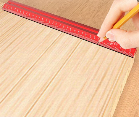 Precision V-Shaped Line Ruler: 6/8/12" Woodworking Scribe & Marking Gauge