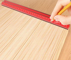 Precision V-Shaped Line Ruler: 6/8/12" Woodworking Scribe & Marking Gauge