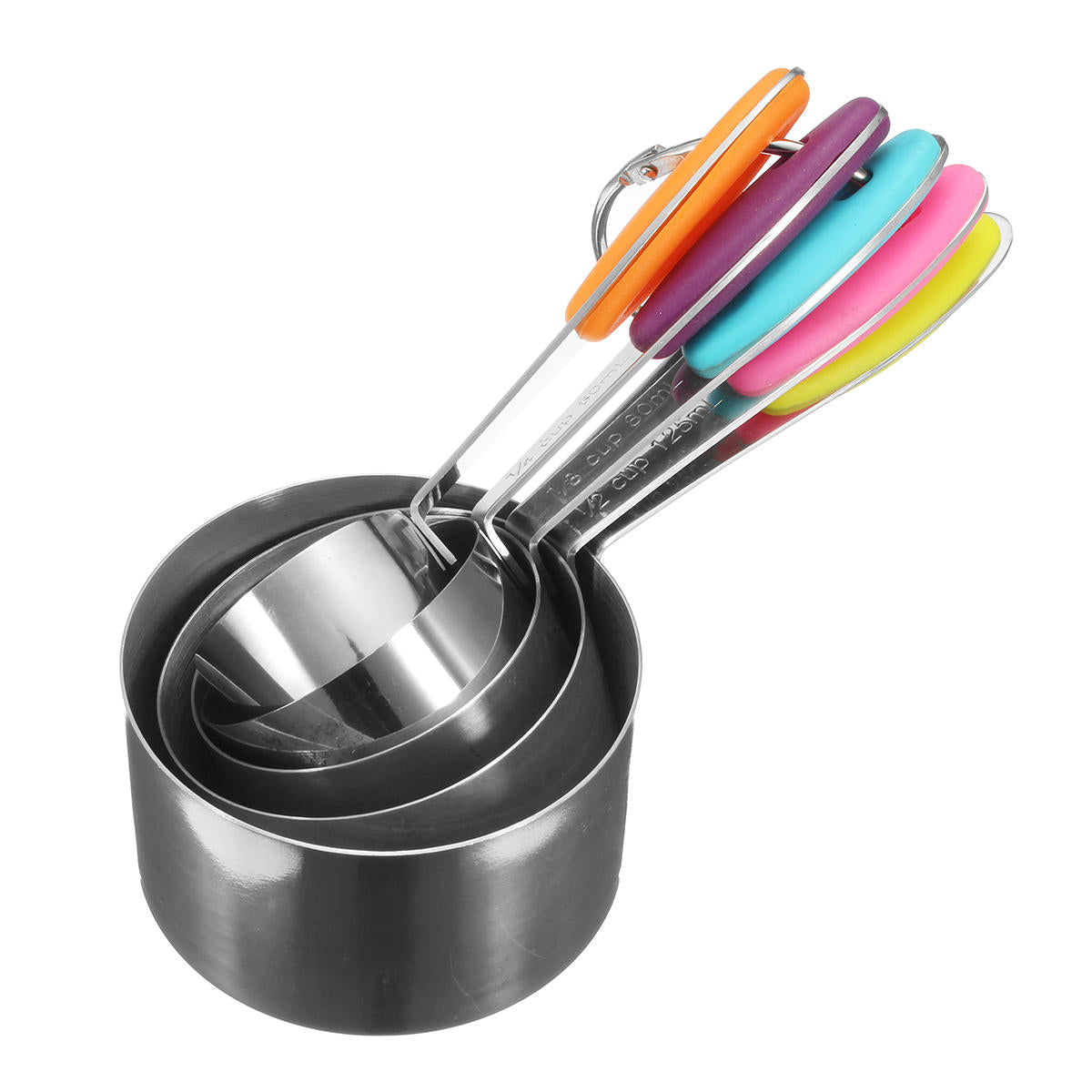 10-Piece Stainless Steel Measuring Cups & Spoons Set - Kitchen Tools for Baking & Cooking