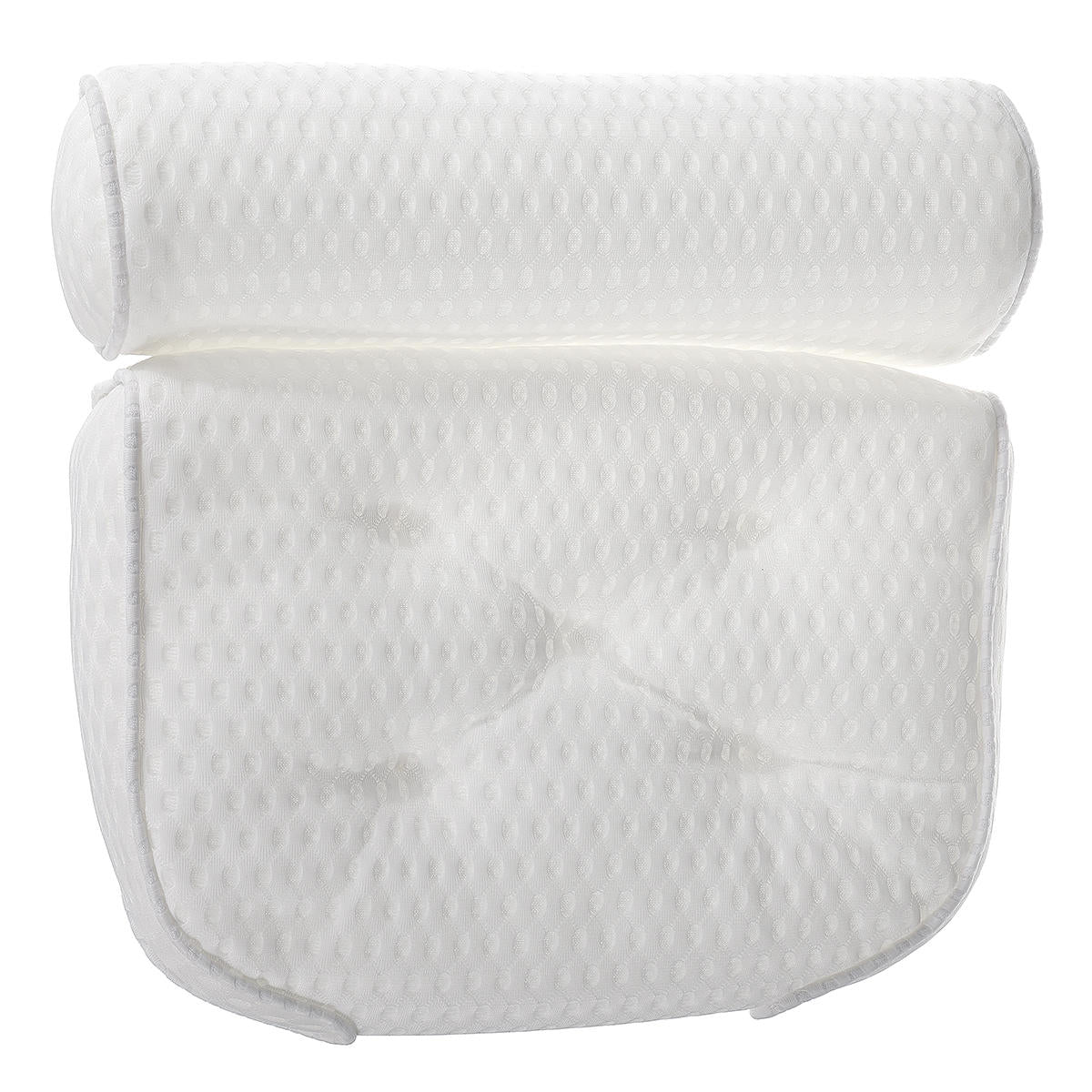 4D Air Mesh Bathtub Pillow with 5 Suction Cups - Improved Breathable Neck Pad for Home Spa Comfort