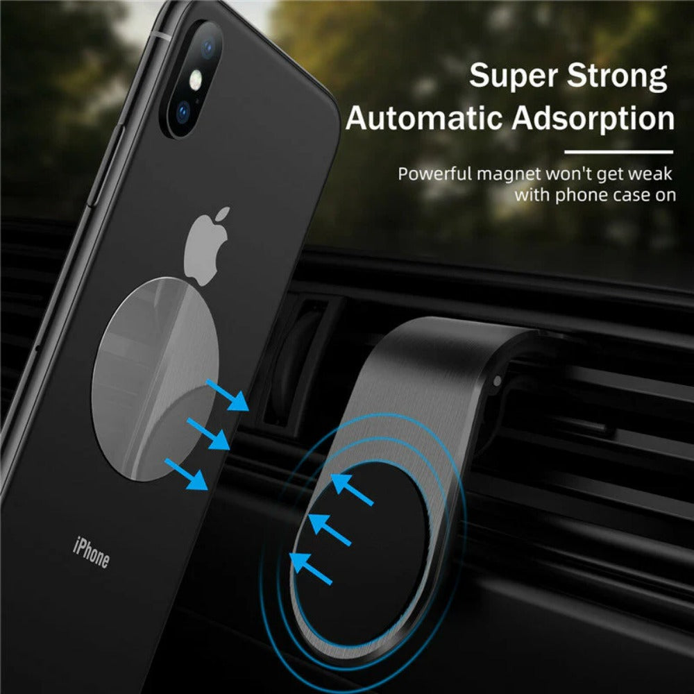 360 Degree Magnetic Car Phone Holder Stand for iPhone 14/13, Samsung S22, Xiaomi 12S - Universal Mount