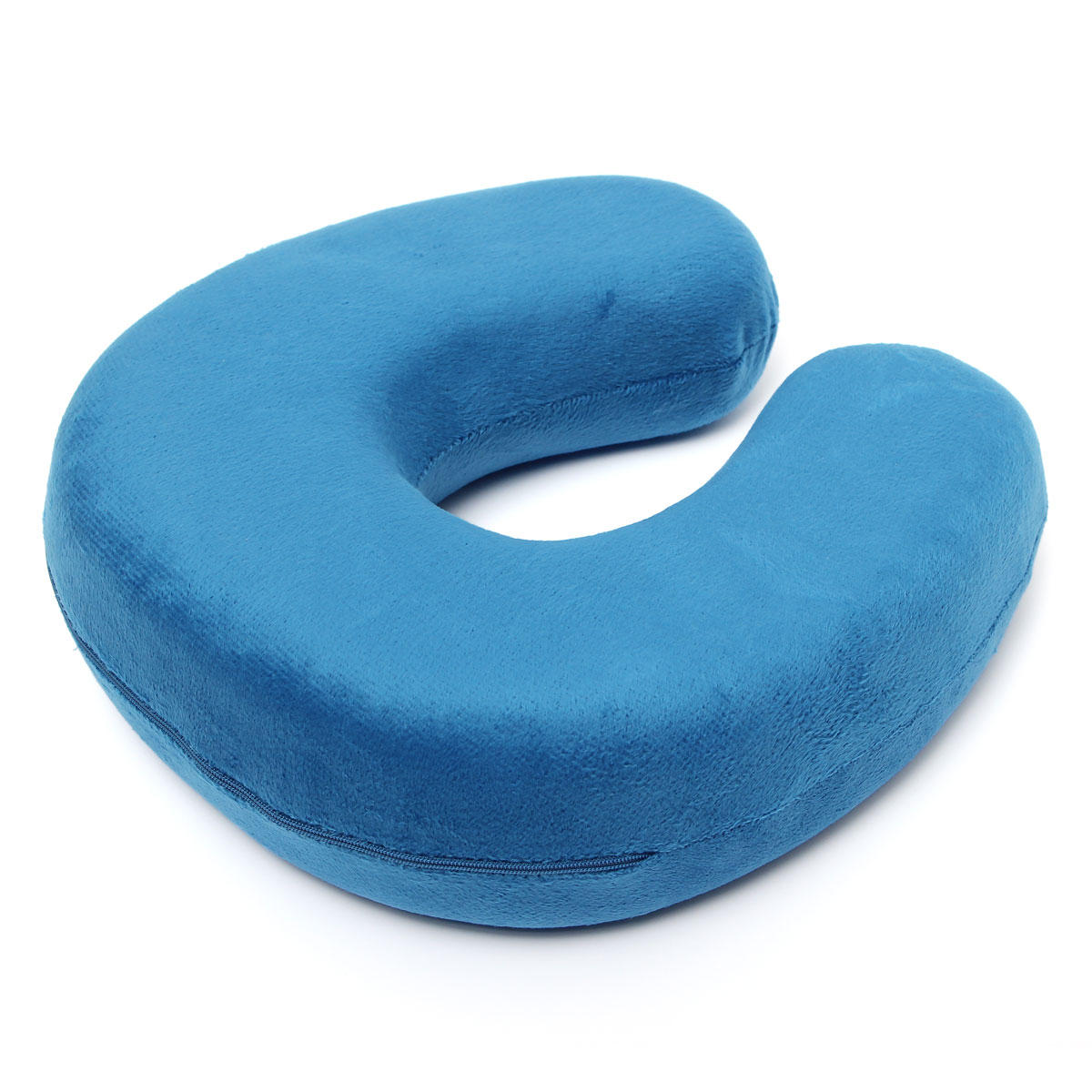 Soft Velour Memory Foam U-Shaped Neck Support Pillow for Car Comfort