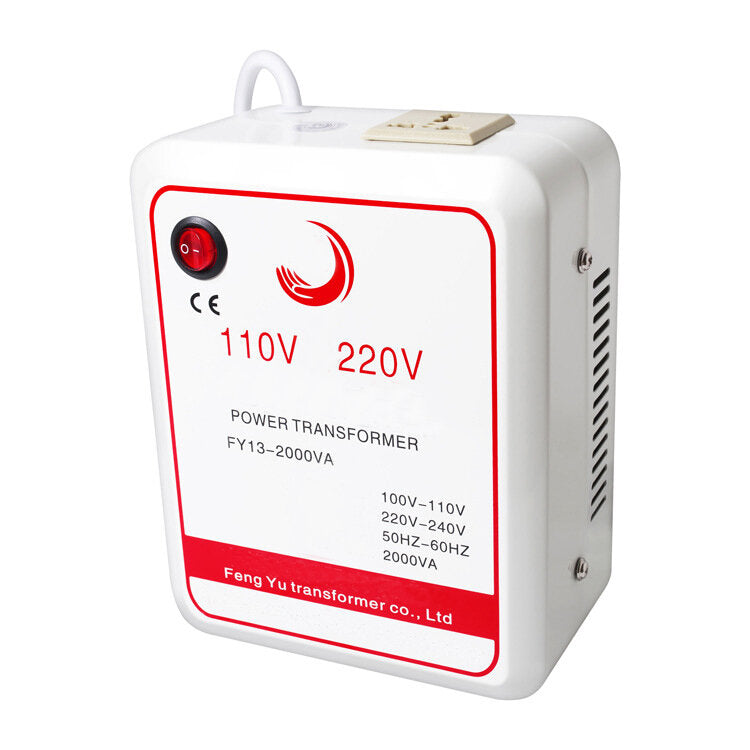 2000W Pure Copper Coil Voltage Converter: 110V to 220V Inverter Charger Transformer Adapter