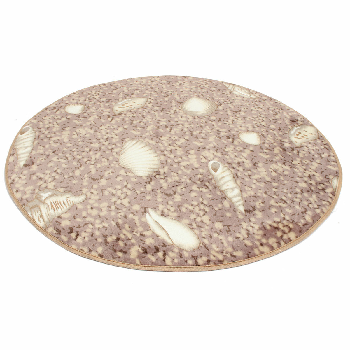 100x100cm Coral Velvet Absorbent Bathroom Mat - Anti-Slip Round Rug for Door Sill