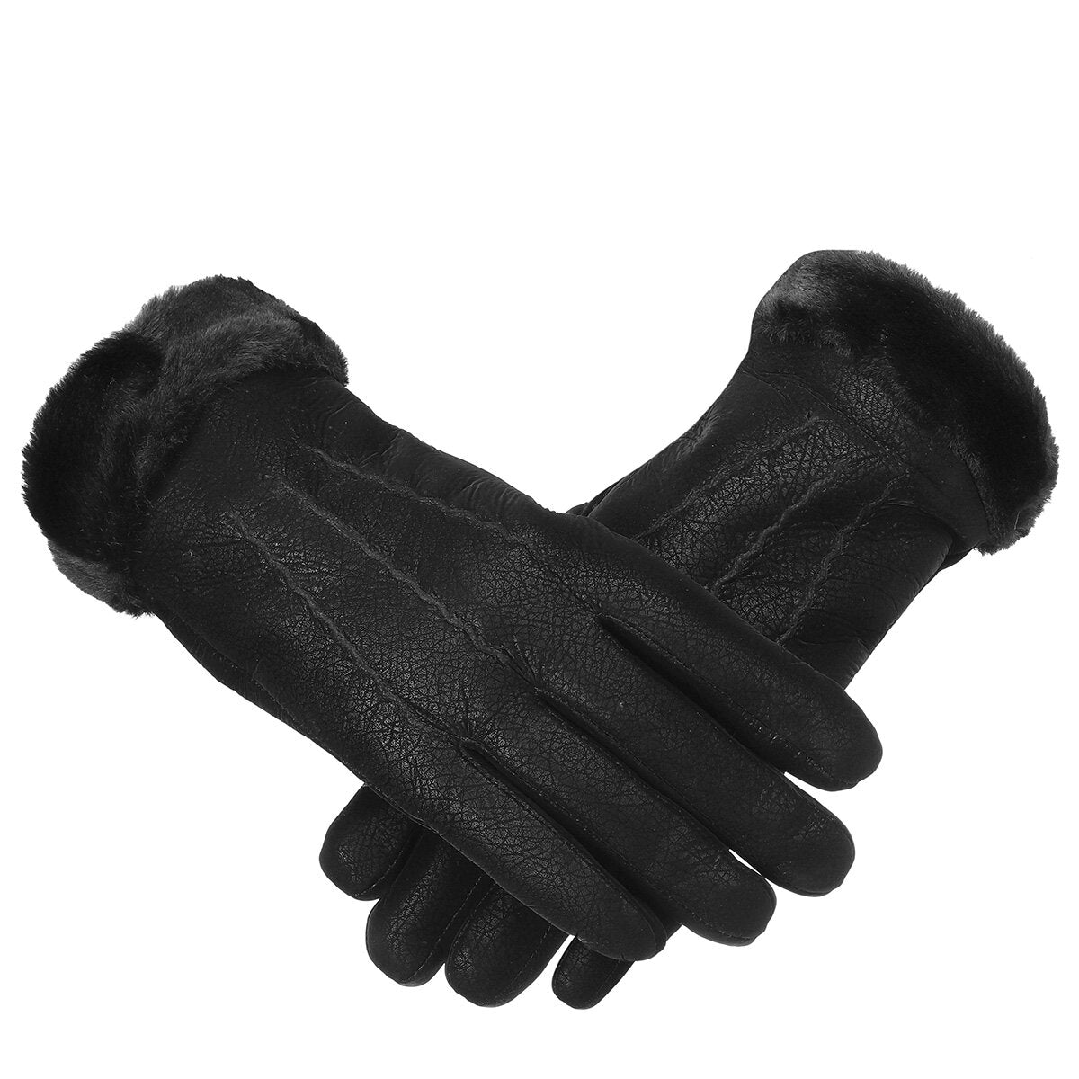 Women's Velvet Touch Screen Winter Gloves - Warm, Windproof, Wool Mittens