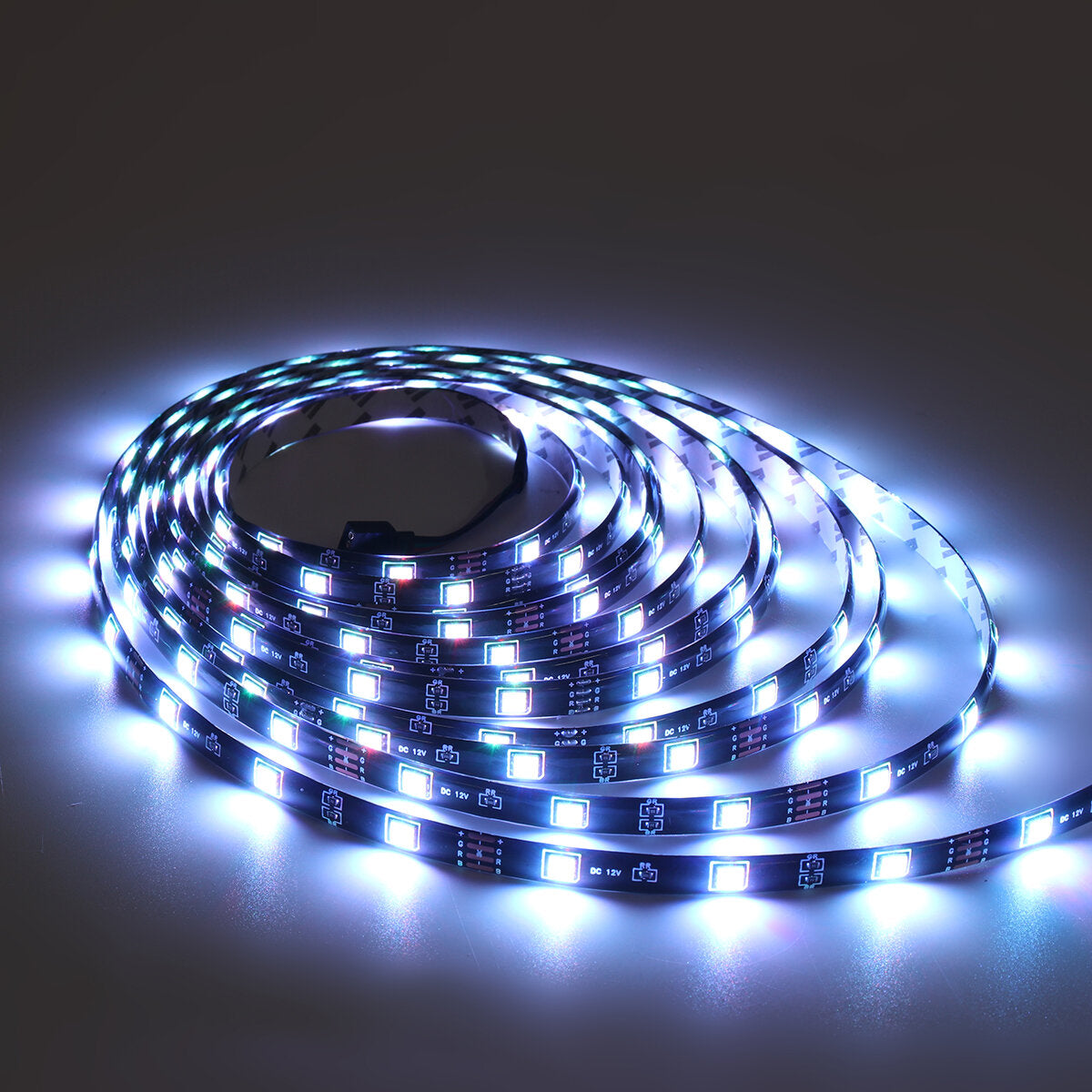 16FT/32FT 5M/10M Waterproof 5050 RGB LED Strip Light, Flexible, TV Party, DC12V, 44-Key Remote, EU Plug