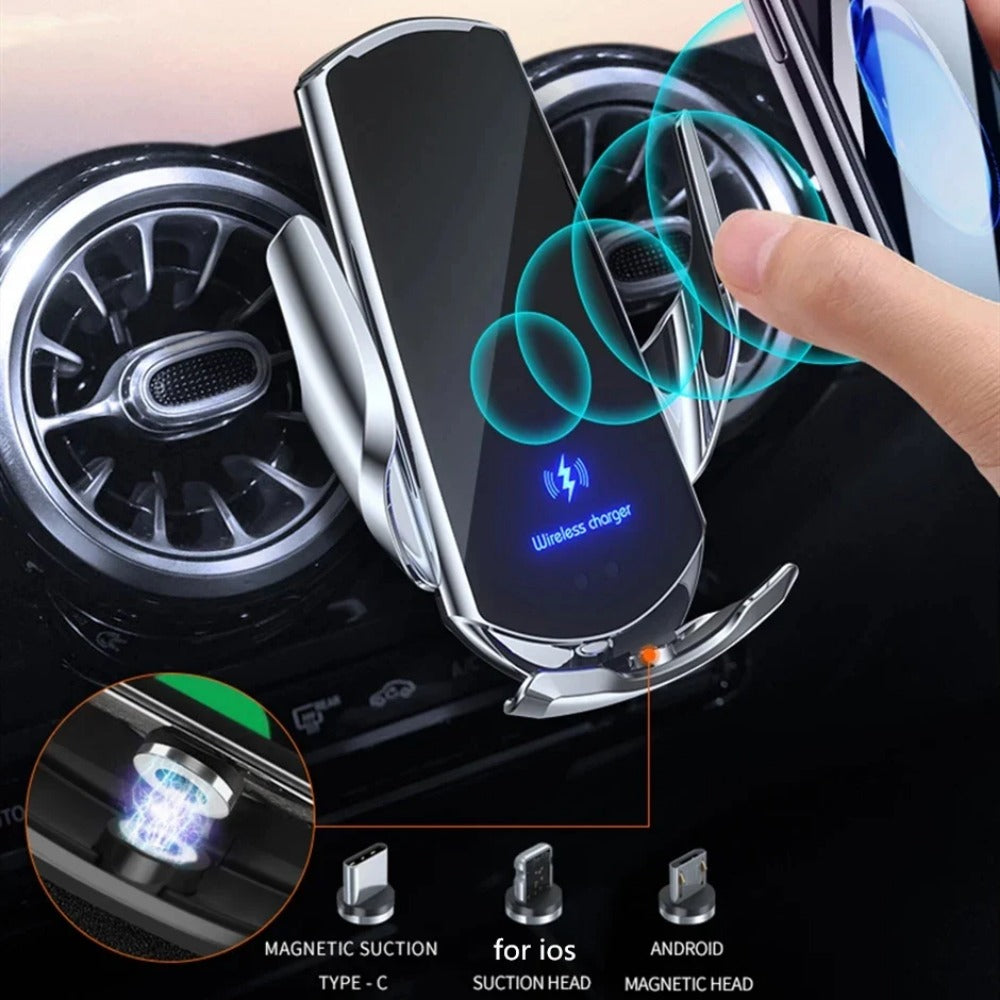 100W Wireless Car Charger Mount for iPhone 14/13/12/11 Pro, Samsung, Xiaomi - Fast Charging