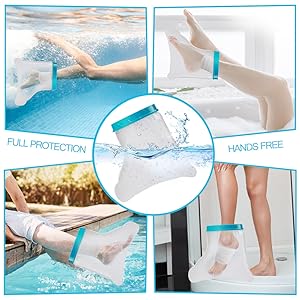 Waterproof Foot Cast Cover - Reusable Wound Protector for Shower & Bath