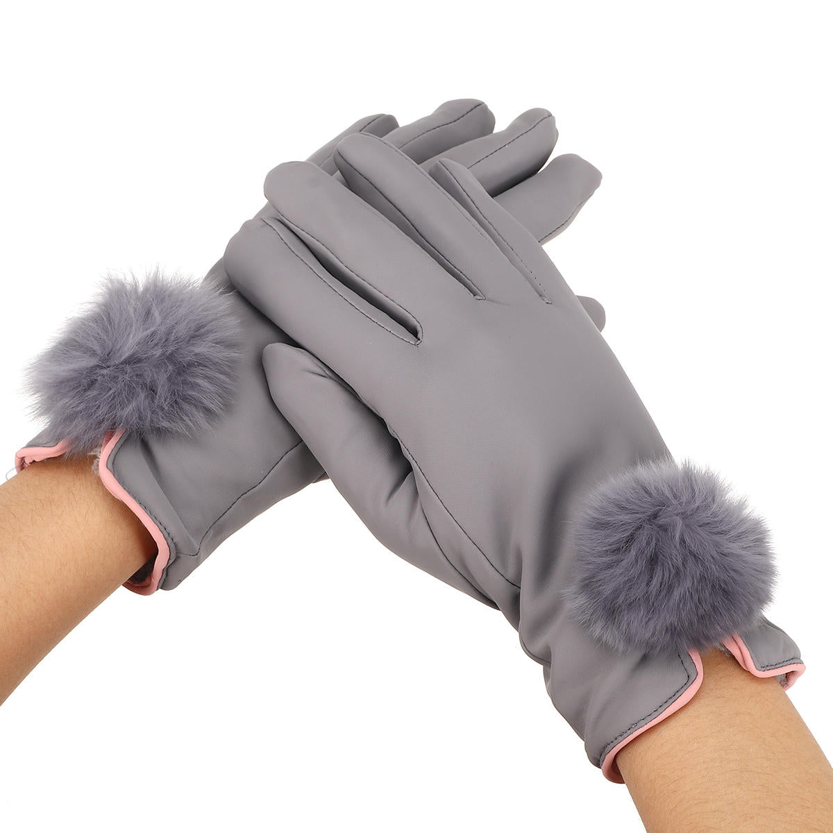 Elegant Winter Touch Screen Warm Full Finger Cotton Skiing Gloves