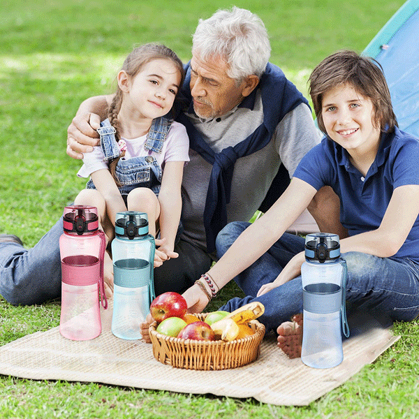 Auslaufsichere Sport-Wasserflasche mit großem Fassungsvermögen, mit Dichtungsdüse, Deckel und Filter für Fahrradreisen