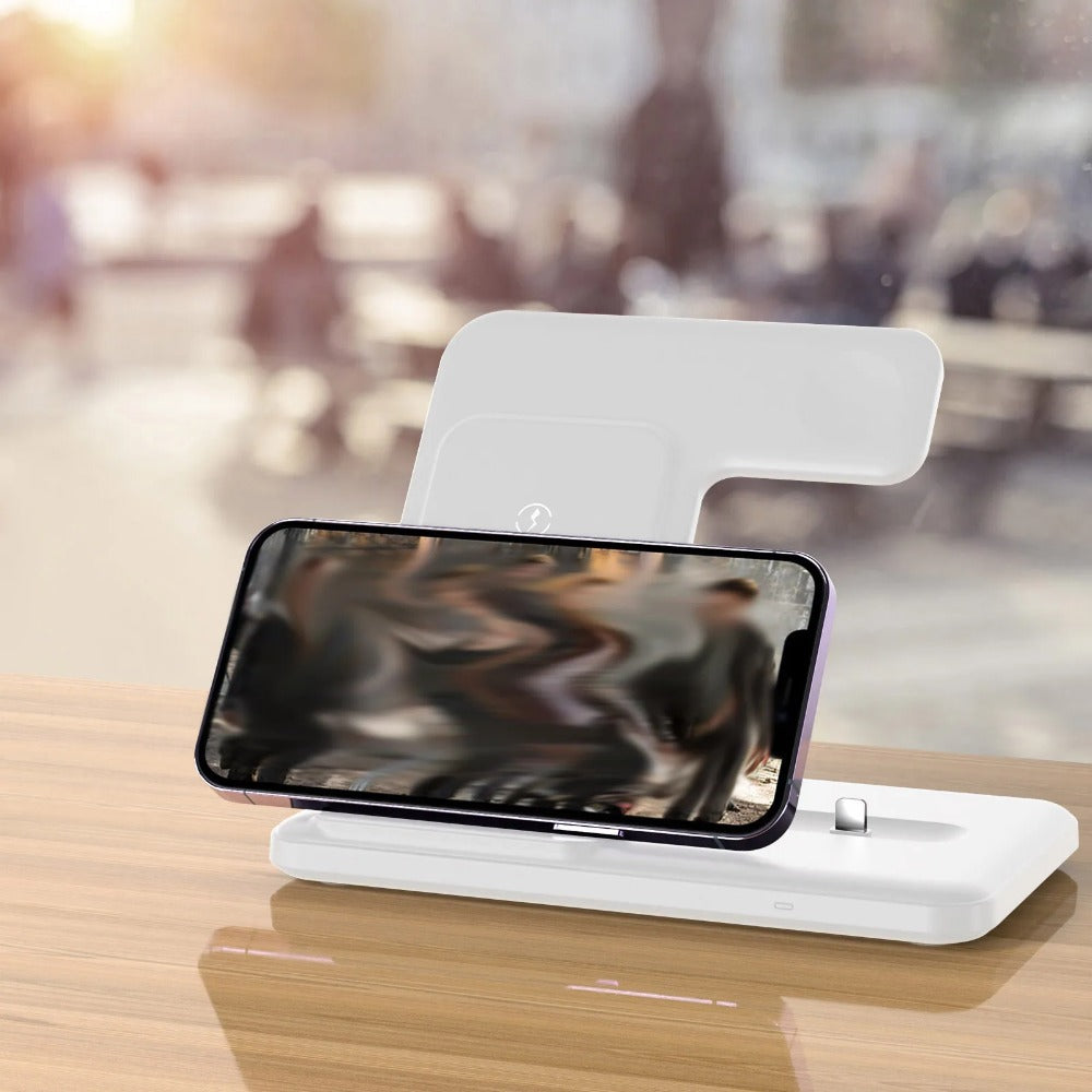 3-in-1 Wireless Charger for iPhone, AirPods, Apple Watch - 20W Fast Charging Stand Dock