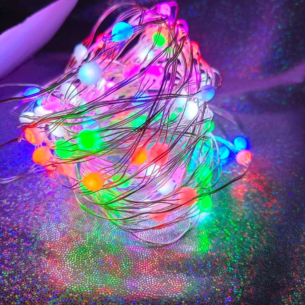 10 m 33 ft USB RGB LED Lichterkette mit eingebautem IC, 12 Modi Fernbedienung für Weihnachten, Zuhause, Party-Dekor