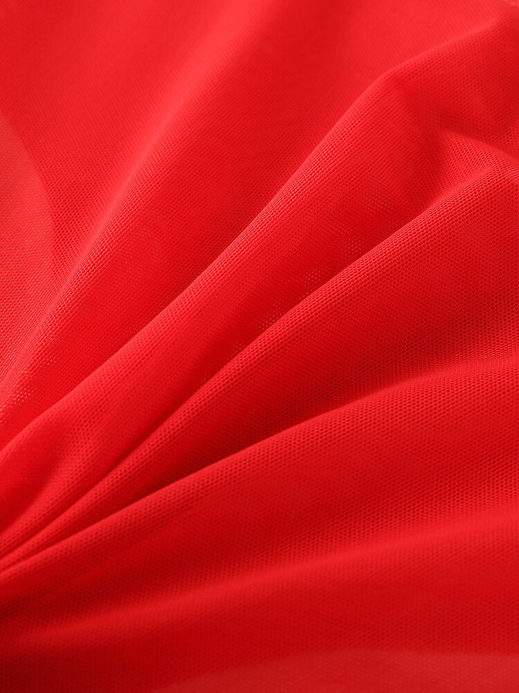 Durchsichtige, atmungsaktive Herren-Home-Slips in Volltonfarbe mit mittlerer Taille und voller Hüfte