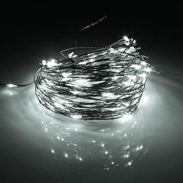 15M 150 LED Solar Powered Copper Wire String Fairy Lights for Christmas Party Decor